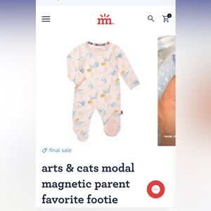 GUC Magnetic Me 0-3 Month Footie Pajamas